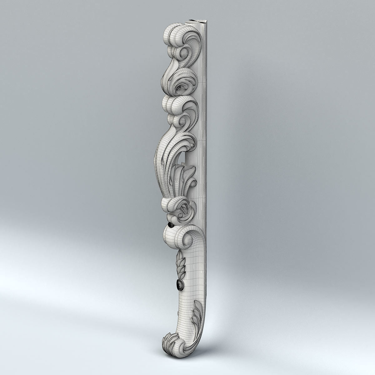 Furniture leg 015 3D model_7