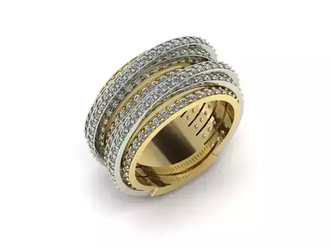 Ring Ring 2 with diamonds gold