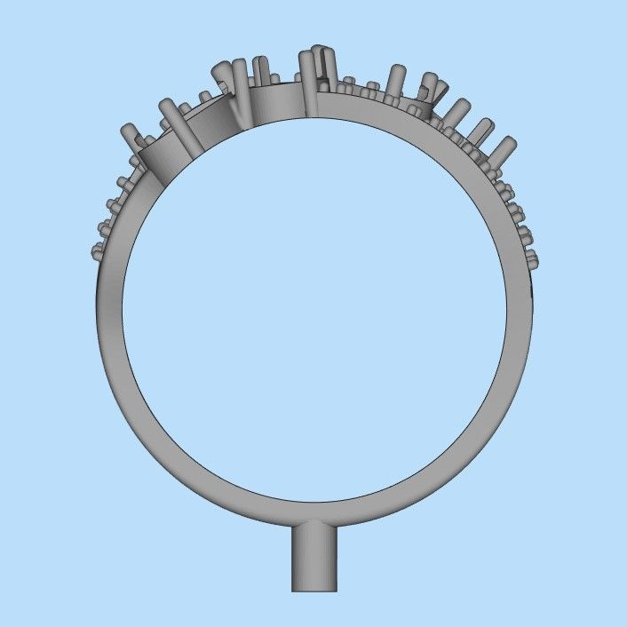 Design Women ring with gems 3dm stl 3D print model 3D print model_35