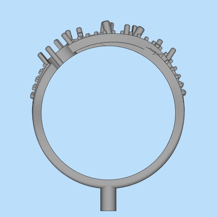 Design Women ring with gems 3dm stl 3D print model 3D print model_34