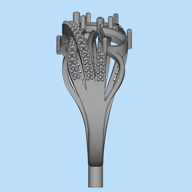 Design Women ring with gems 3dm stl 3D print model 3D print model_28