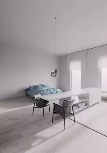 Minimalist Apartment scene for Cinema 4D and Corona Renderer 3D model
