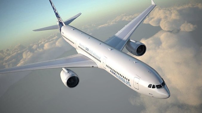 Airbus a330-300 with interior 3D model