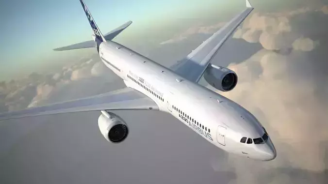 Airbus a330-300 with interior 3D model