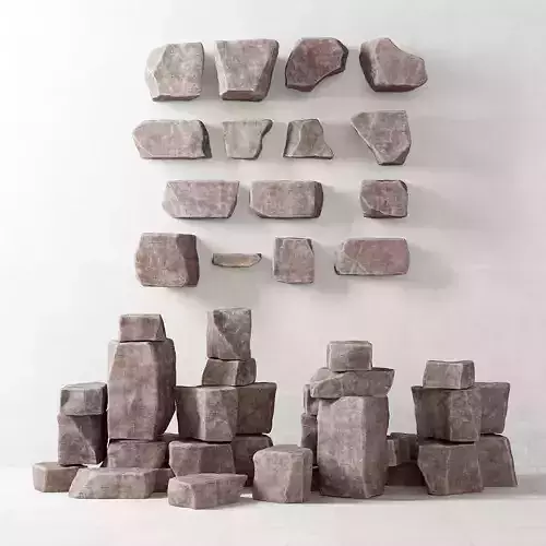 Rock stone collection 3D model