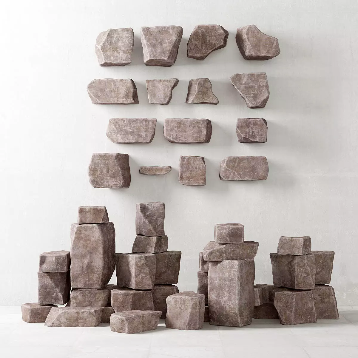 Rock stone collection 3D model_0