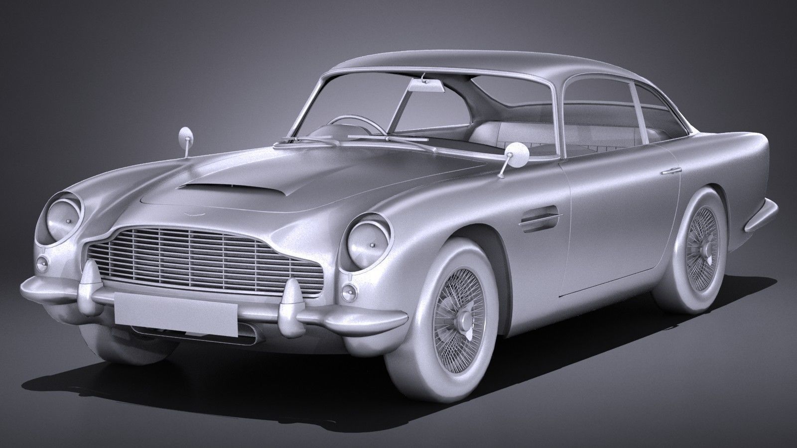LowPoly Aston Martin DB5 1963 Low-poly 3D model_8