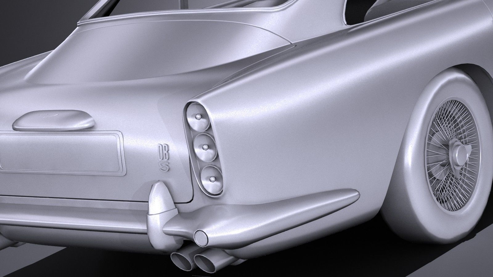 LowPoly Aston Martin DB5 1963 Low-poly 3D model_10