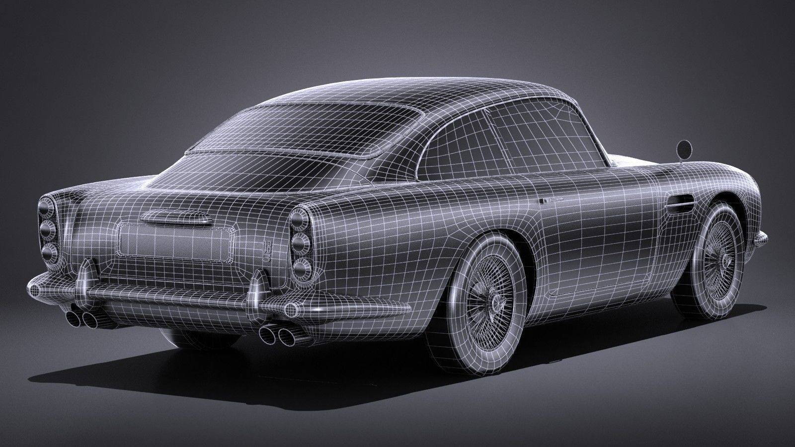 LowPoly Aston Martin DB5 1963 Low-poly 3D model_15