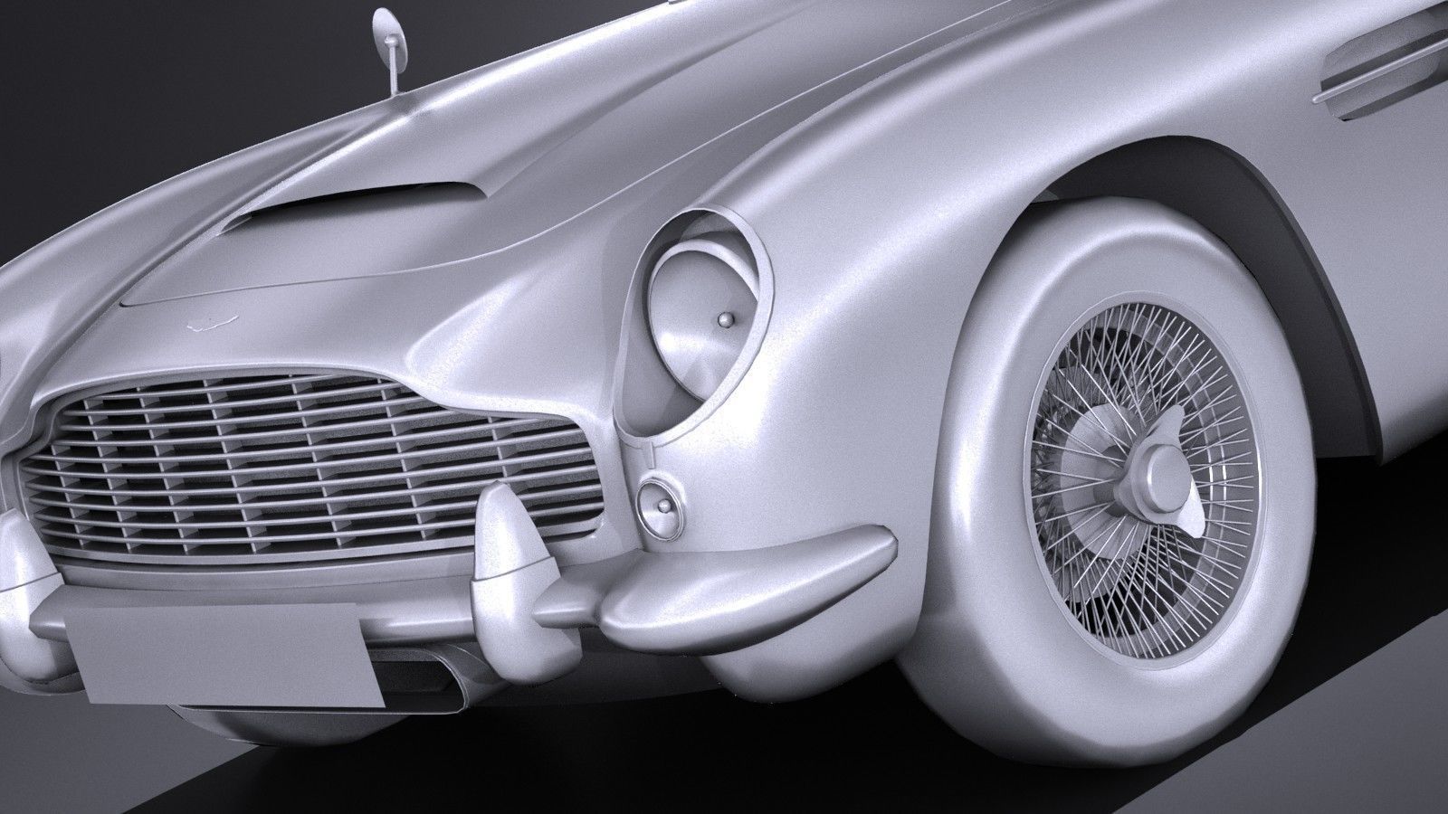 LowPoly Aston Martin DB5 1963 Low-poly 3D model_9