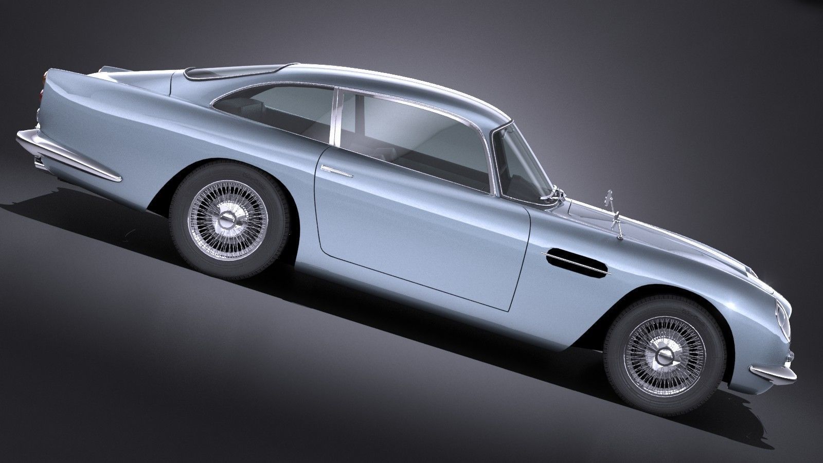 LowPoly Aston Martin DB5 1963 Low-poly 3D model_6