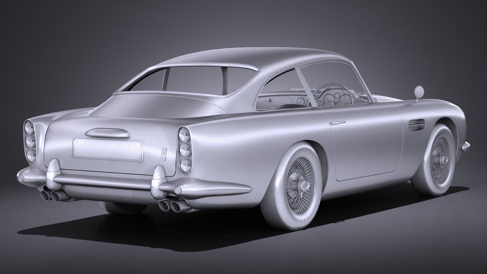 LowPoly Aston Martin DB5 1963 Low-poly 3D model_11