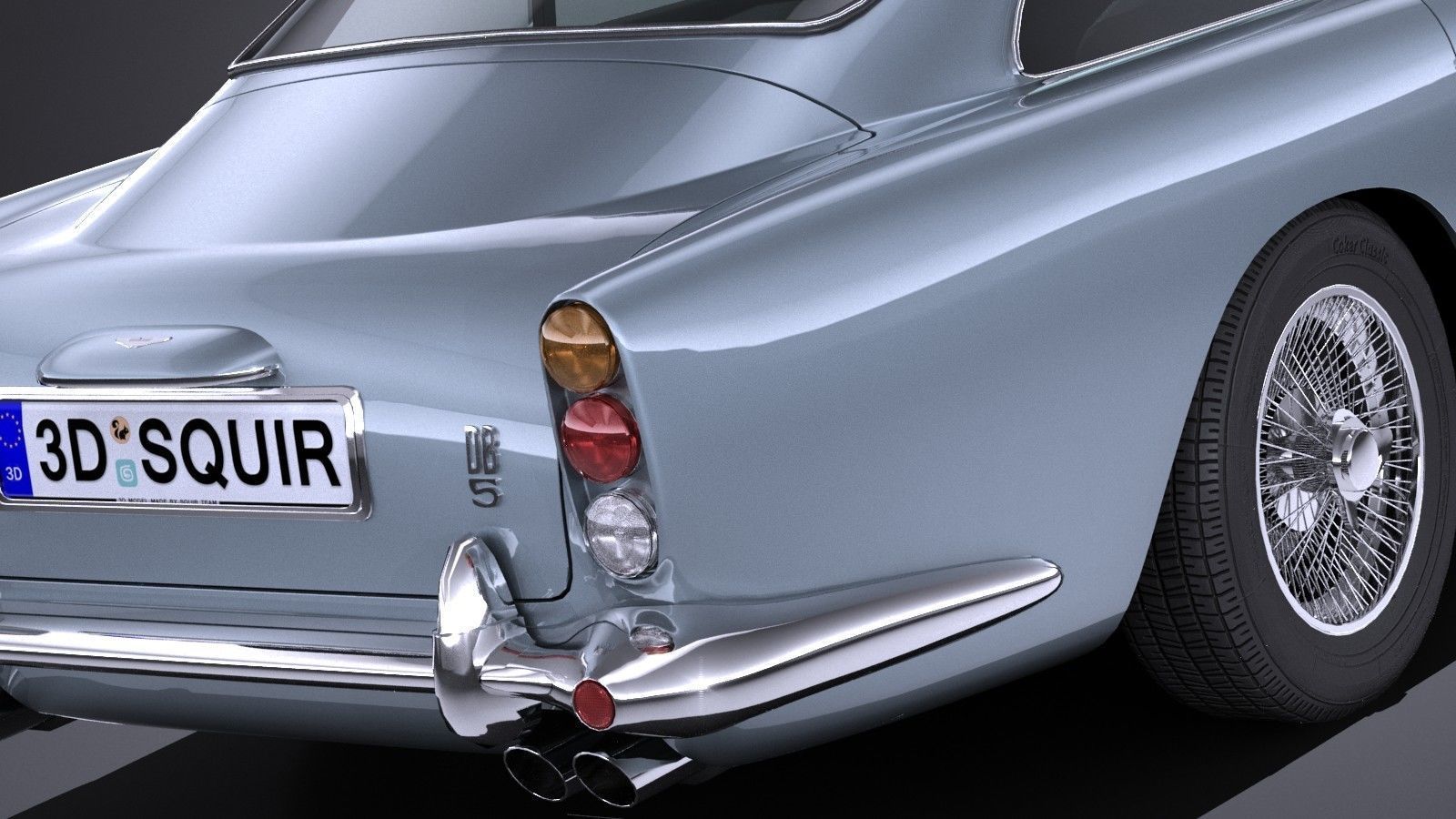 LowPoly Aston Martin DB5 1963 Low-poly 3D model_3