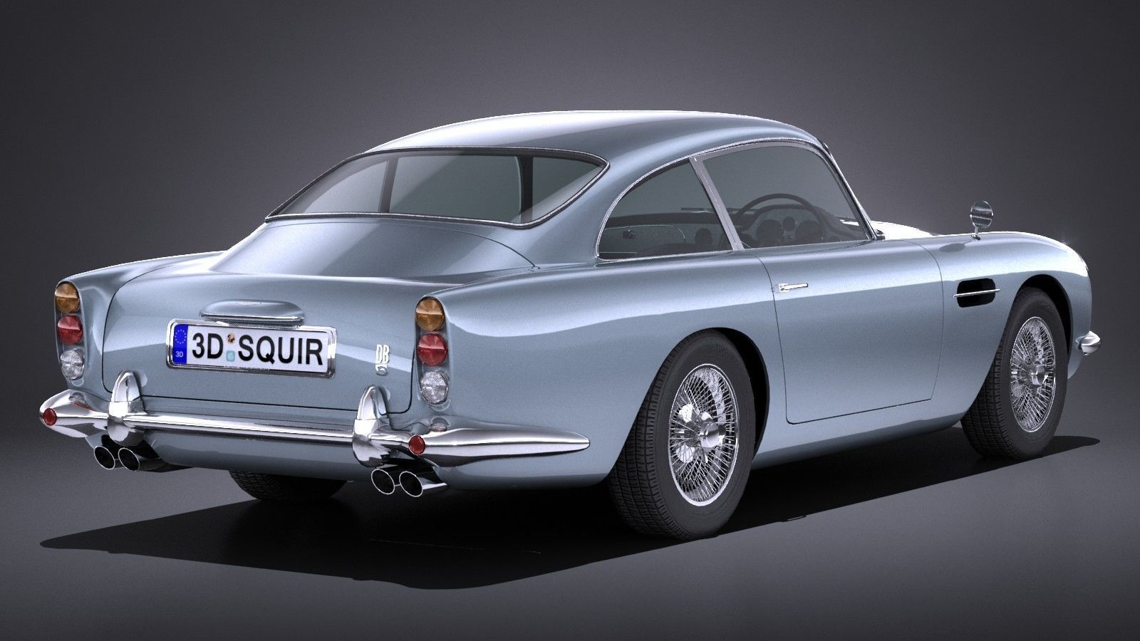 LowPoly Aston Martin DB5 1963 Low-poly 3D model_5