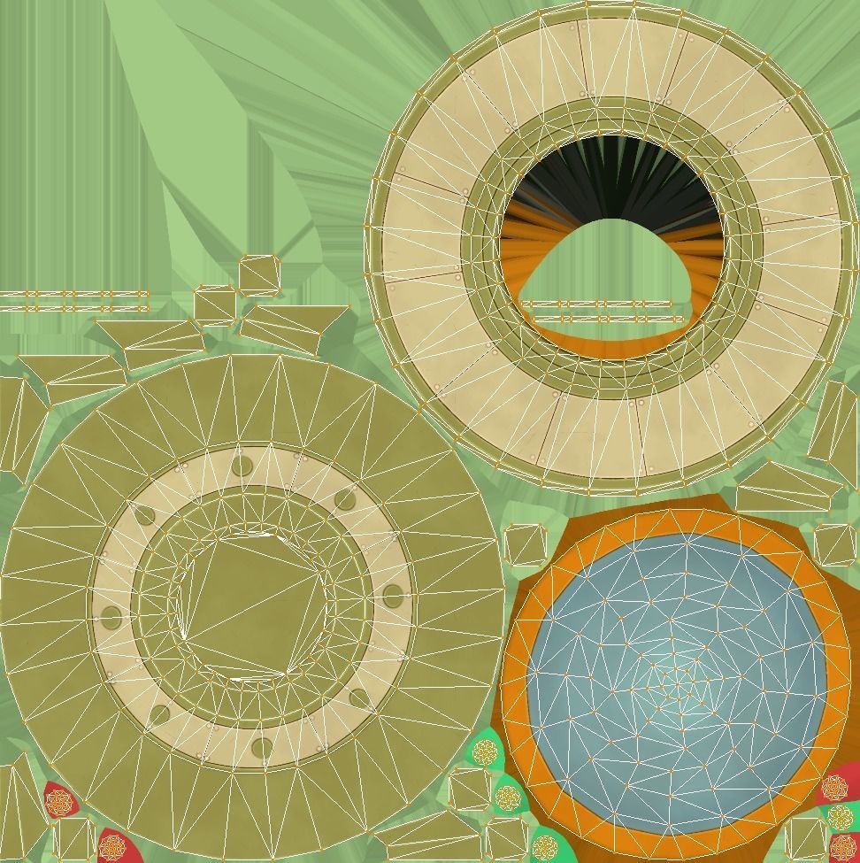 Flying Saucers Pack Low-poly 3D model_23