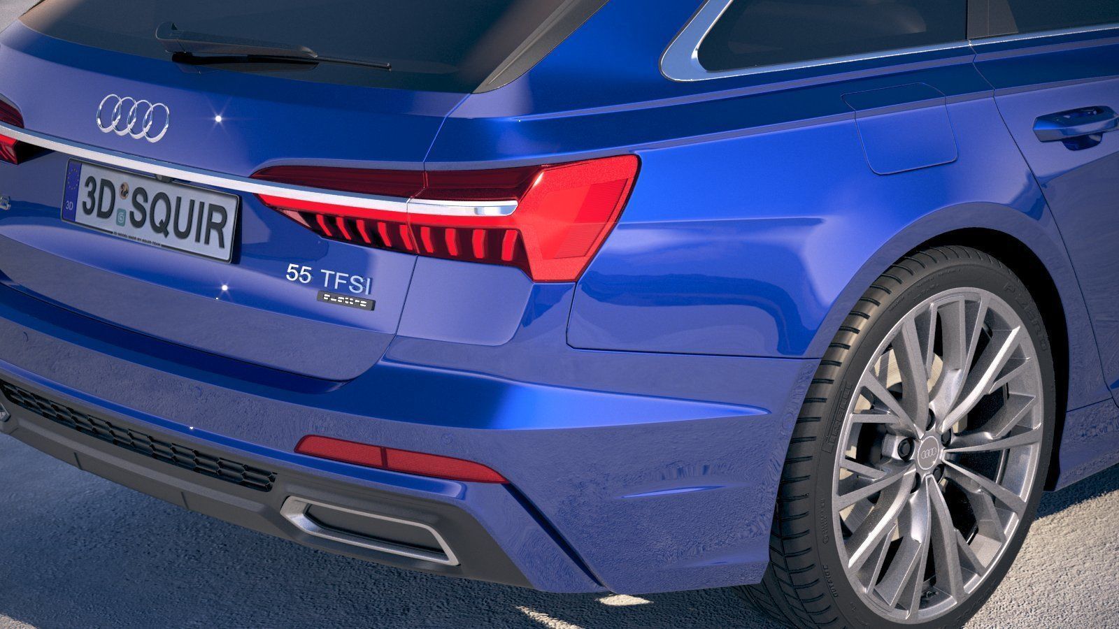 Audi A6 Avant S-line 2019 3D model_3