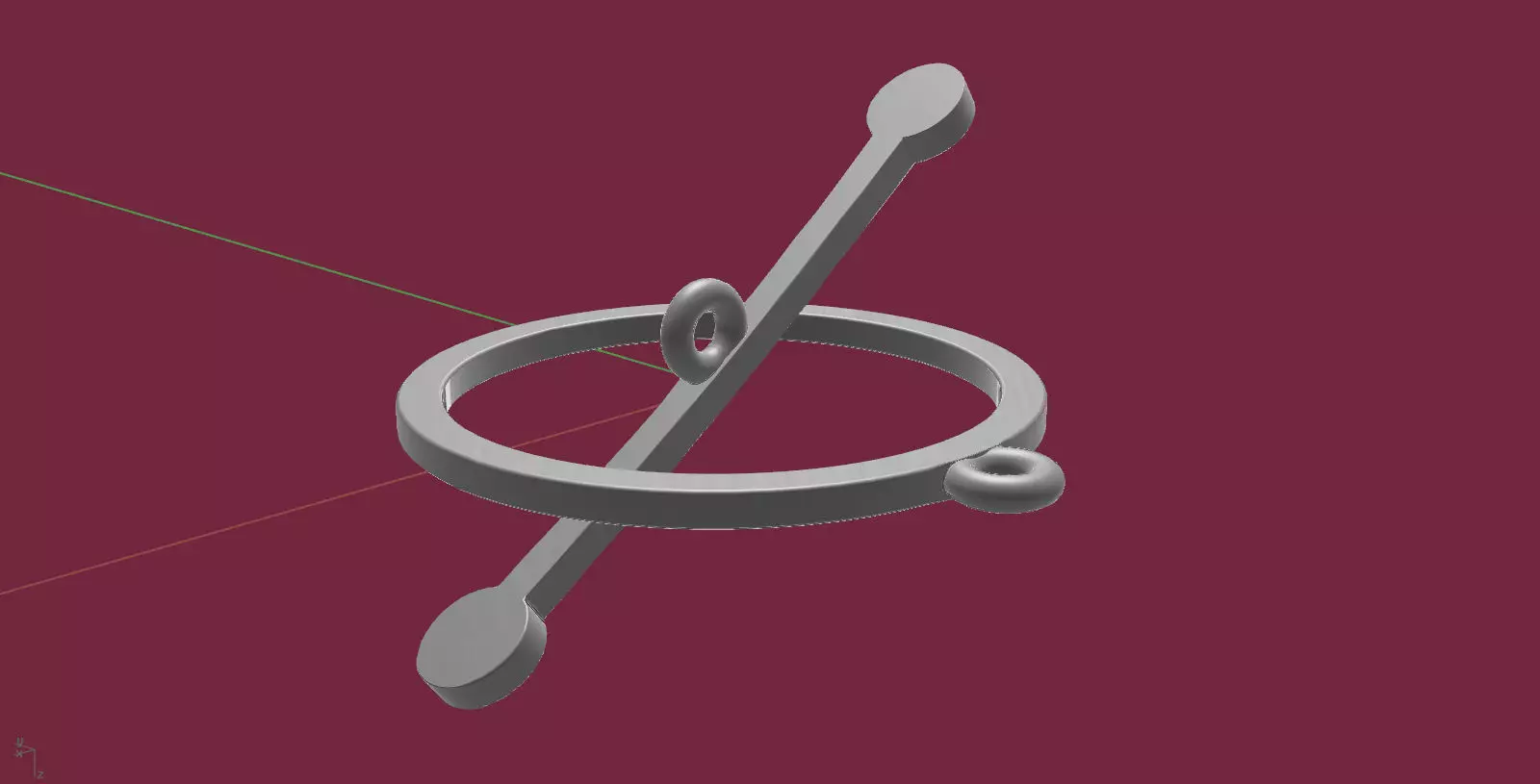 Fasten parts for bracelet or pendant 3D print model