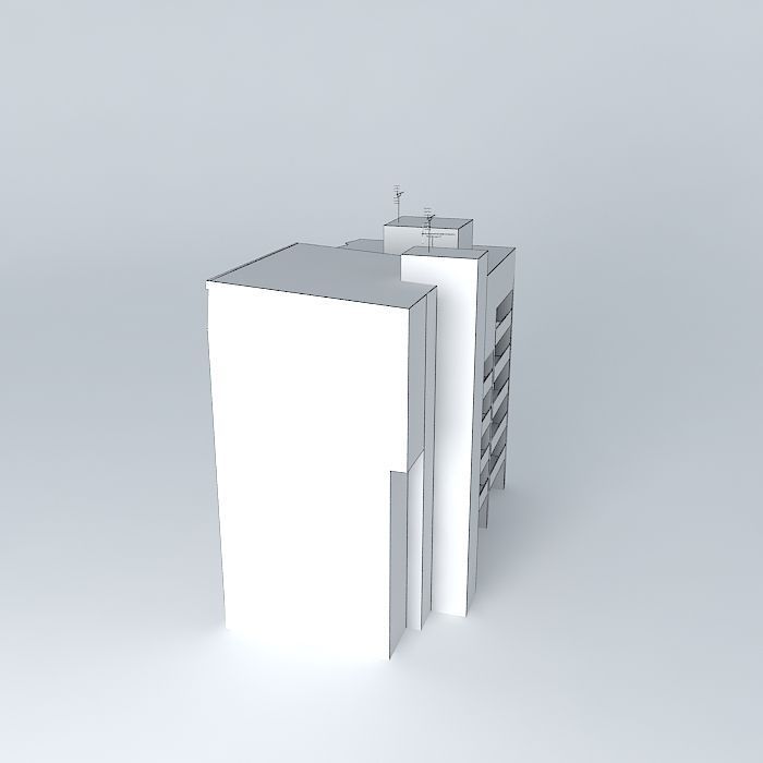 Riga Brivibas street 168 168a Free 3D model_3