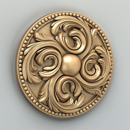 Round rosette 019 3D model