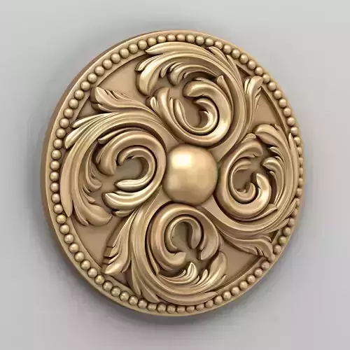 Round rosette 019 3D model