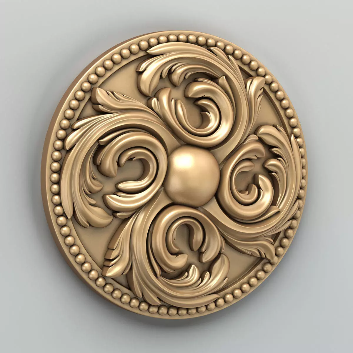 Round rosette 019 3D model_0
