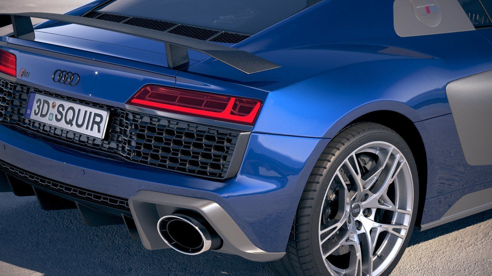 Audi R8 2019 3D model_3