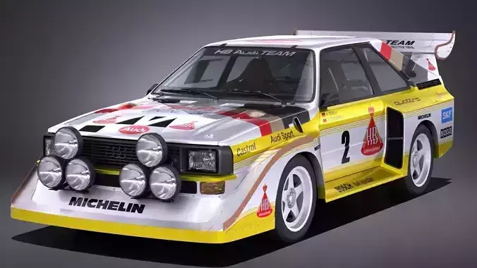 LowPoly Audi Sport Quattro s1 e2 3D model
