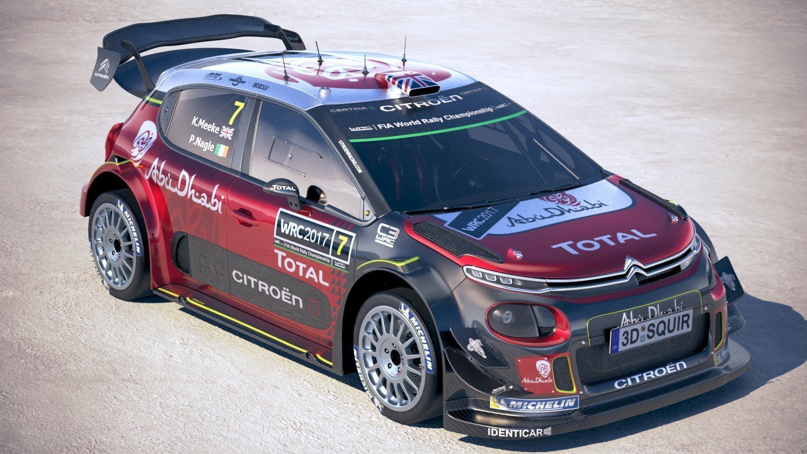 Citroen C3 WRC 2018 3D model_11