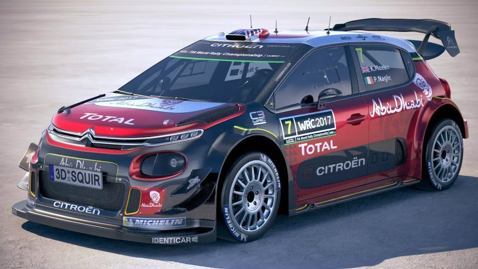 Citroen C3 WRC 2018 3D model_0