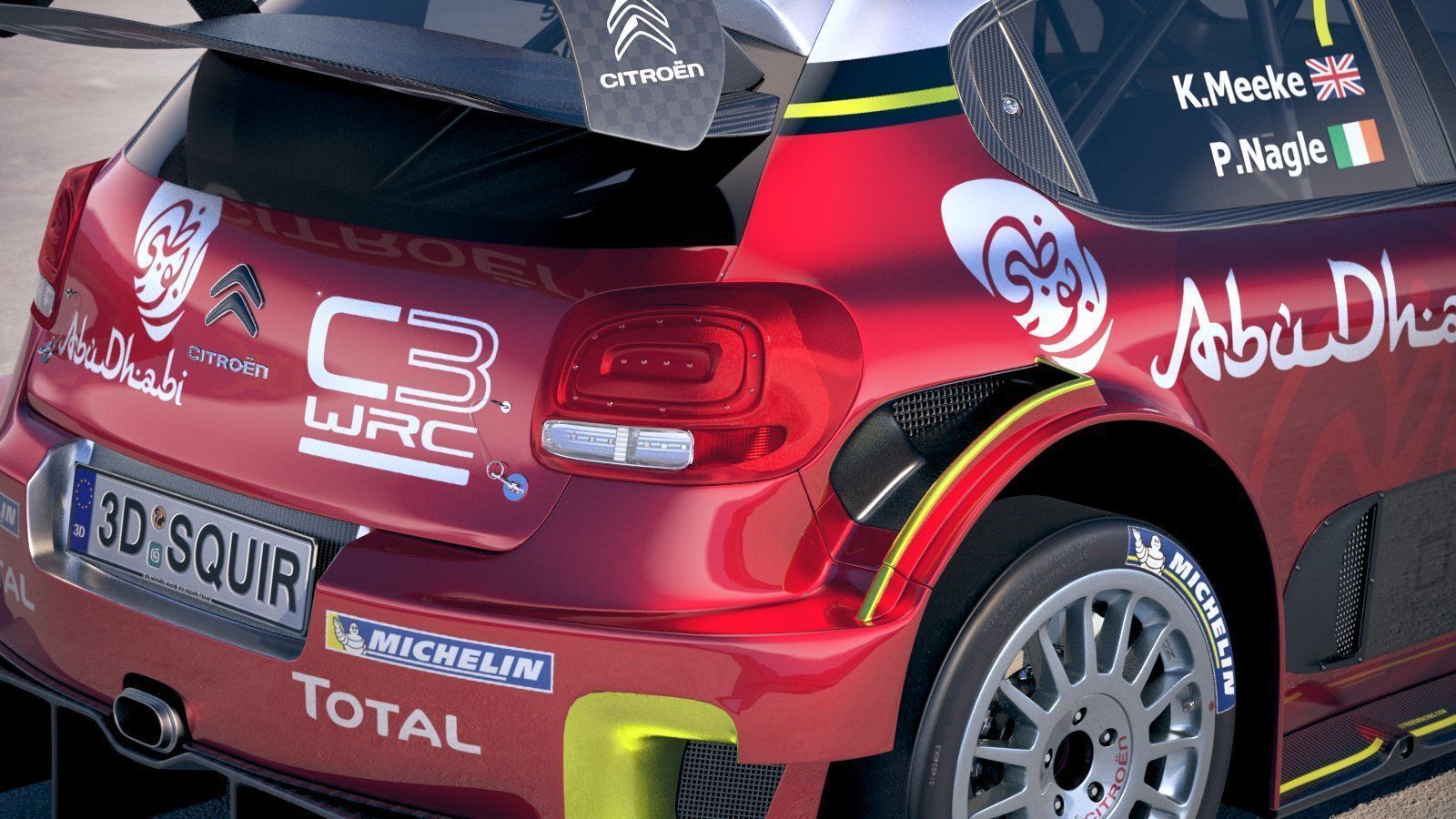 Citroen C3 WRC 2018 3D model_3