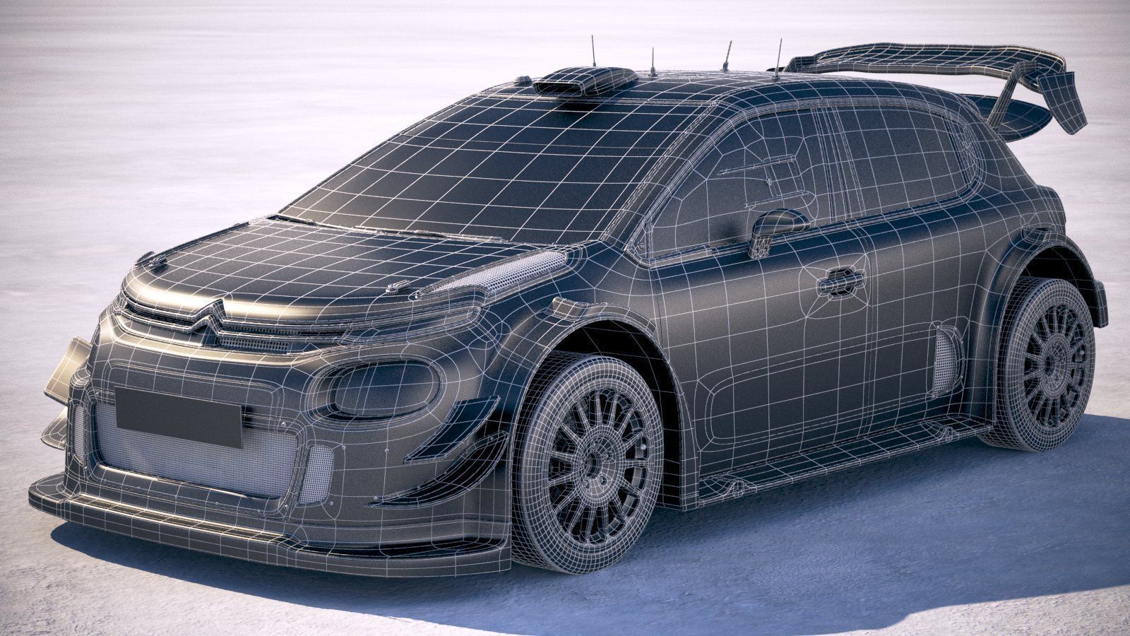 Citroen C3 WRC 2018 3D model_19