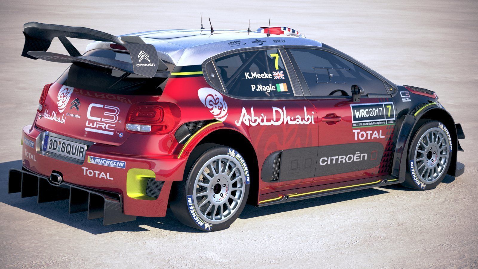 Citroen C3 WRC 2018 3D model_4