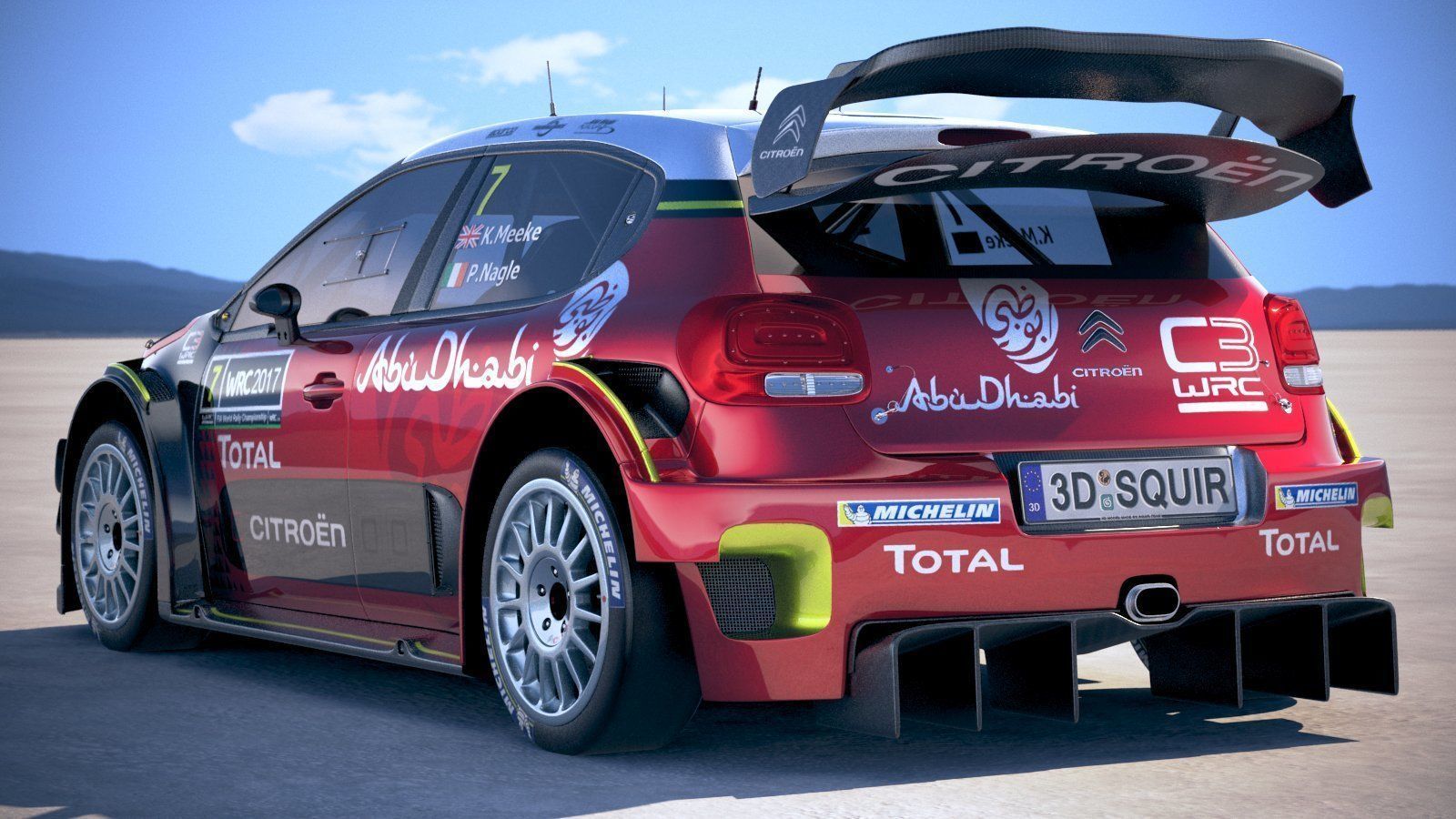 Citroen C3 WRC 2018 3D model_13