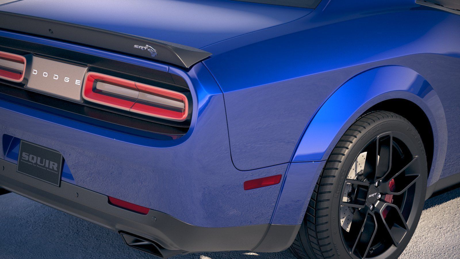 Dodge Challenger SRT Hellcat 2019 3D model_3