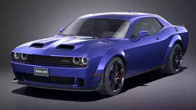 LowPoly Dodge Challenger SRT Hellcat 2019 Low-poly 3D model