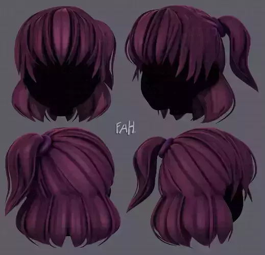 3D Hair style for girl V60