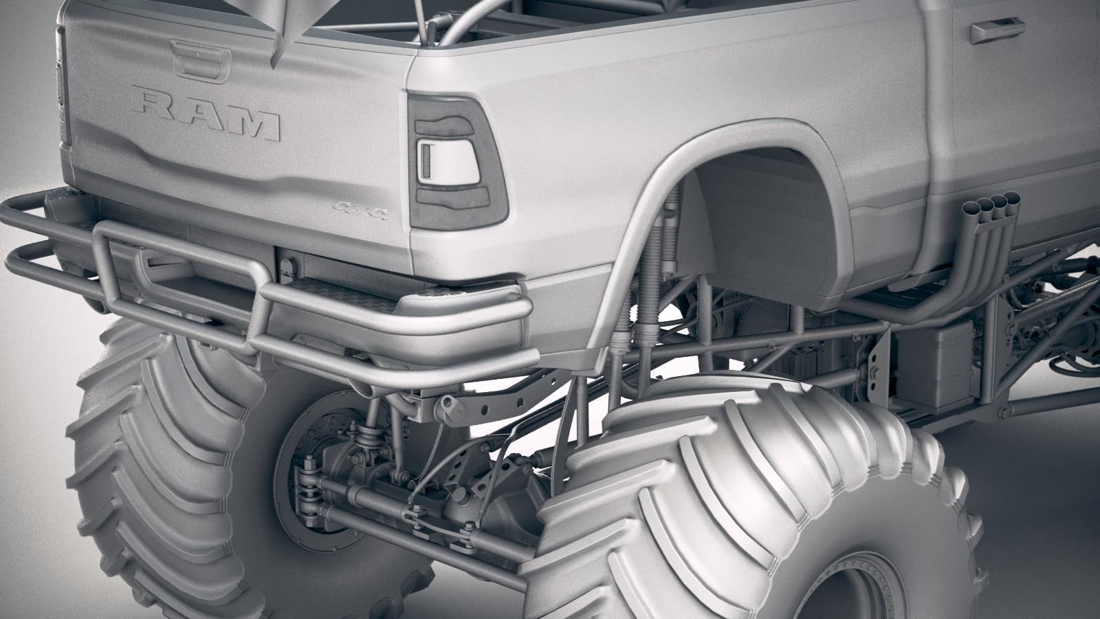 Dodge RAM 1500 Rebel 2019 Monstertruck 3D model_19