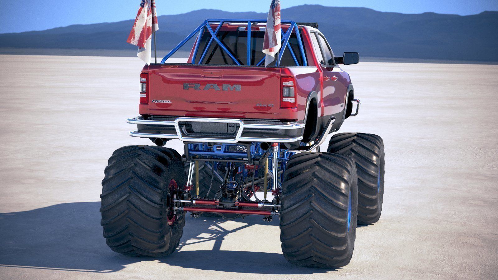 Dodge RAM 1500 Rebel 2019 Monstertruck 3D model_5