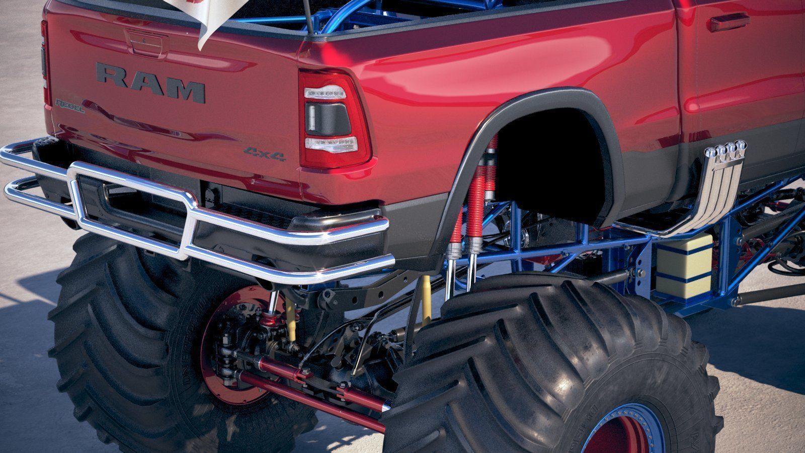 Dodge RAM 1500 Rebel 2019 Monstertruck 3D model_3