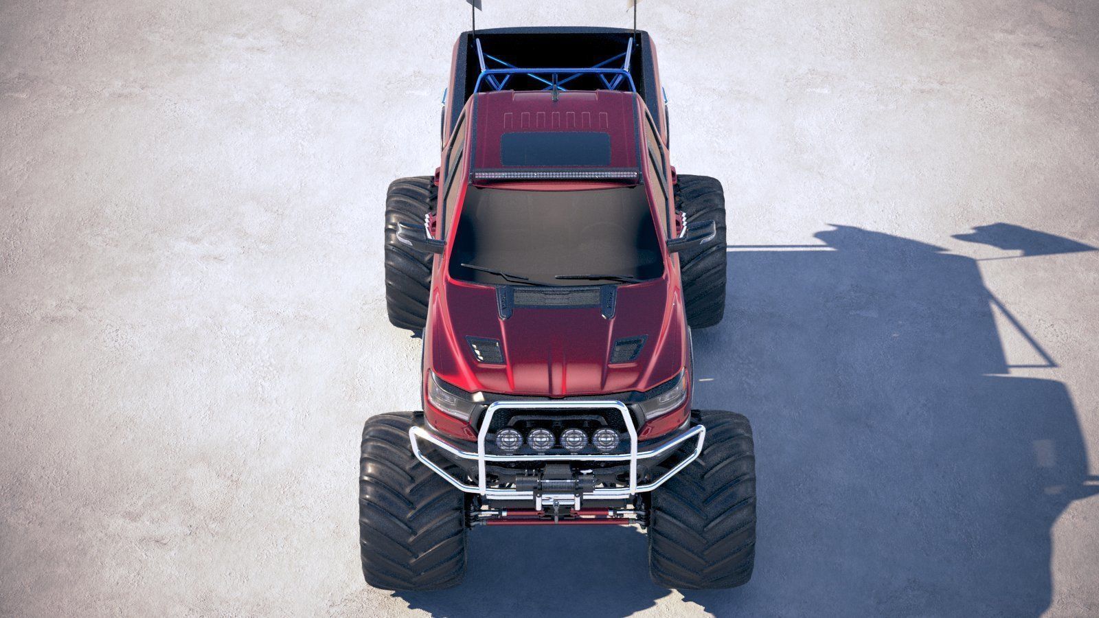 Dodge RAM 1500 Rebel 2019 Monstertruck 3D model_8