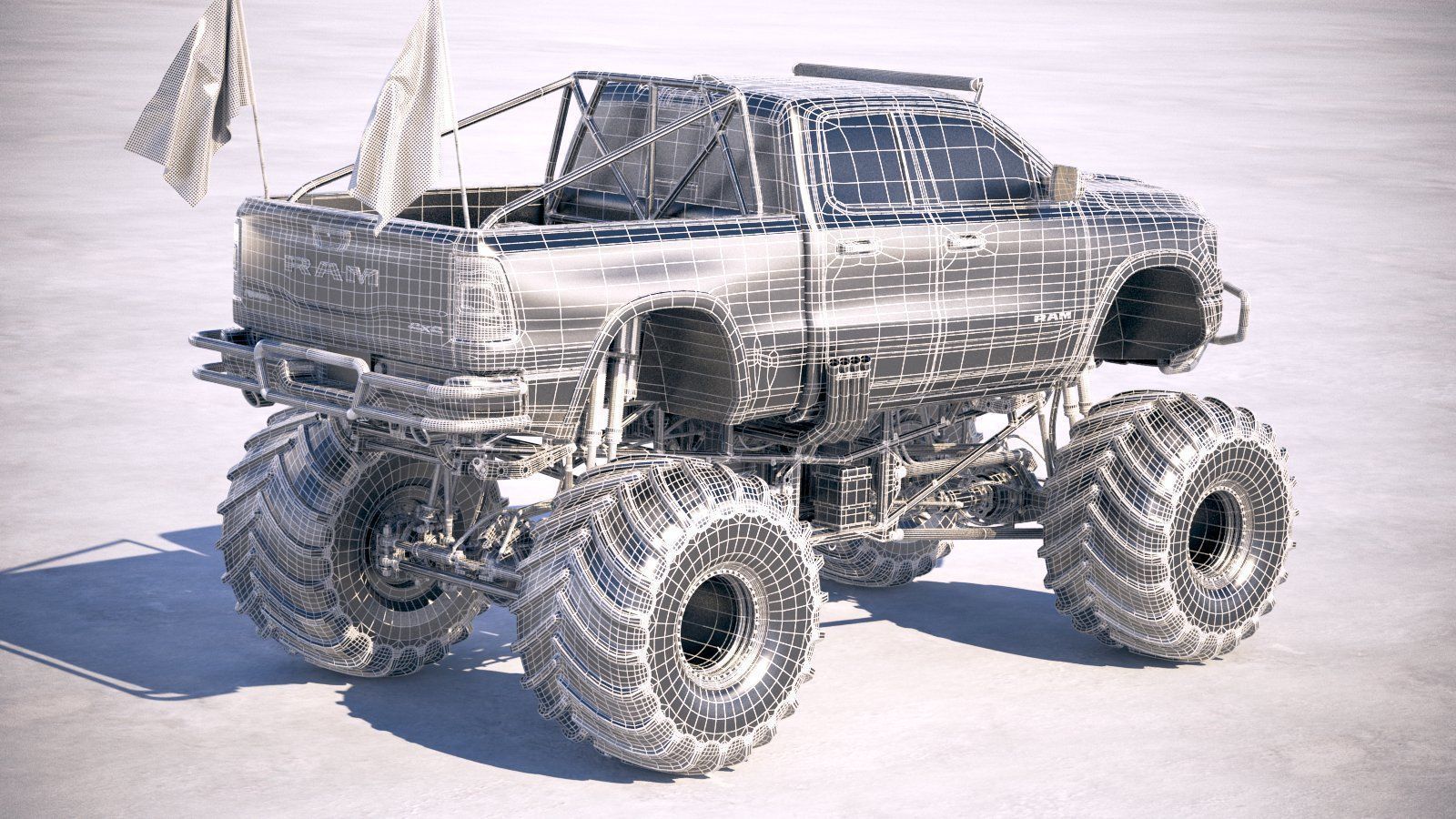 Dodge RAM 1500 Rebel 2019 Monstertruck 3D model_27