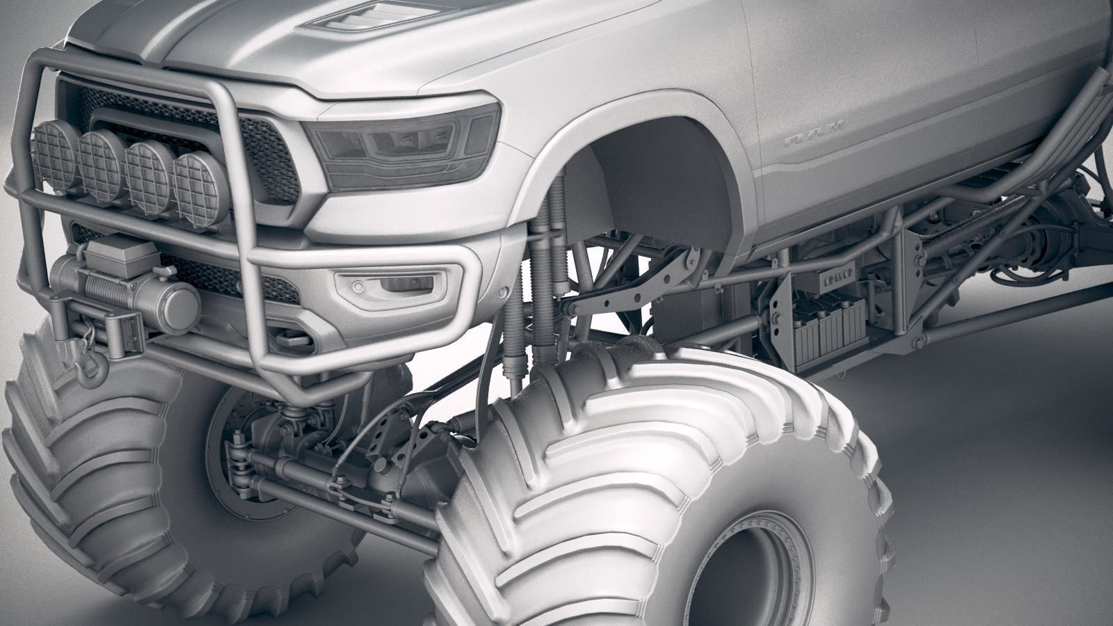 Dodge RAM 1500 Rebel 2019 Monstertruck 3D model_18
