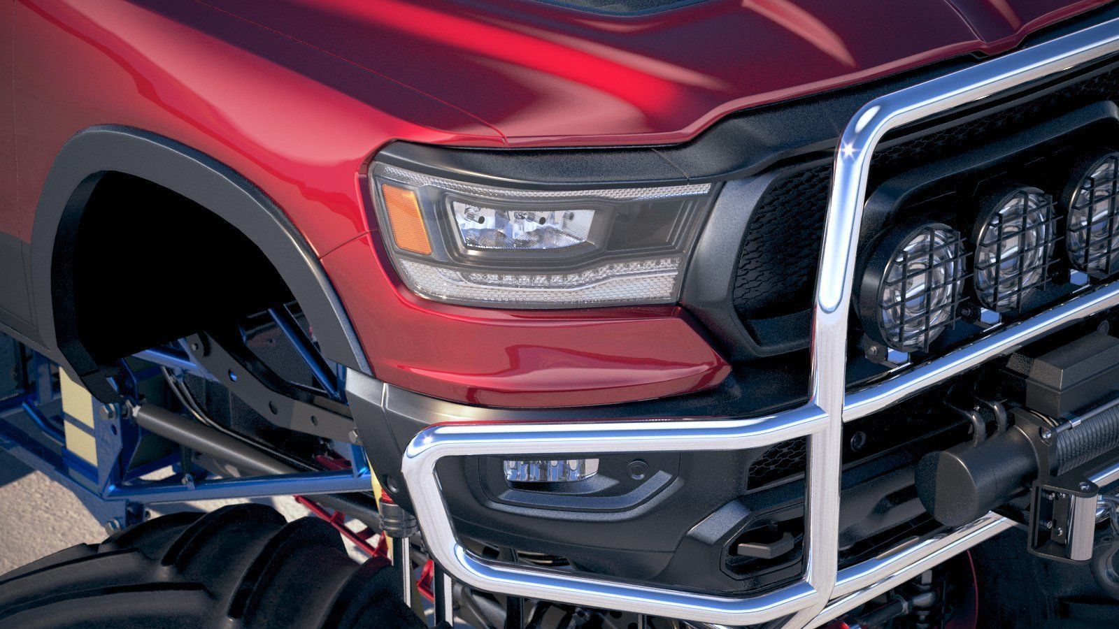 Dodge RAM 1500 Rebel 2019 Monstertruck 3D model_15