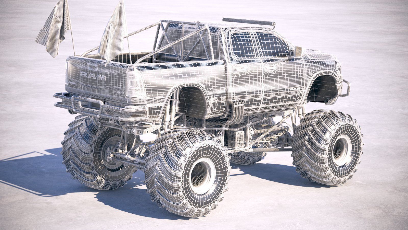 Dodge RAM 1500 Rebel 2019 Monstertruck 3D model_25