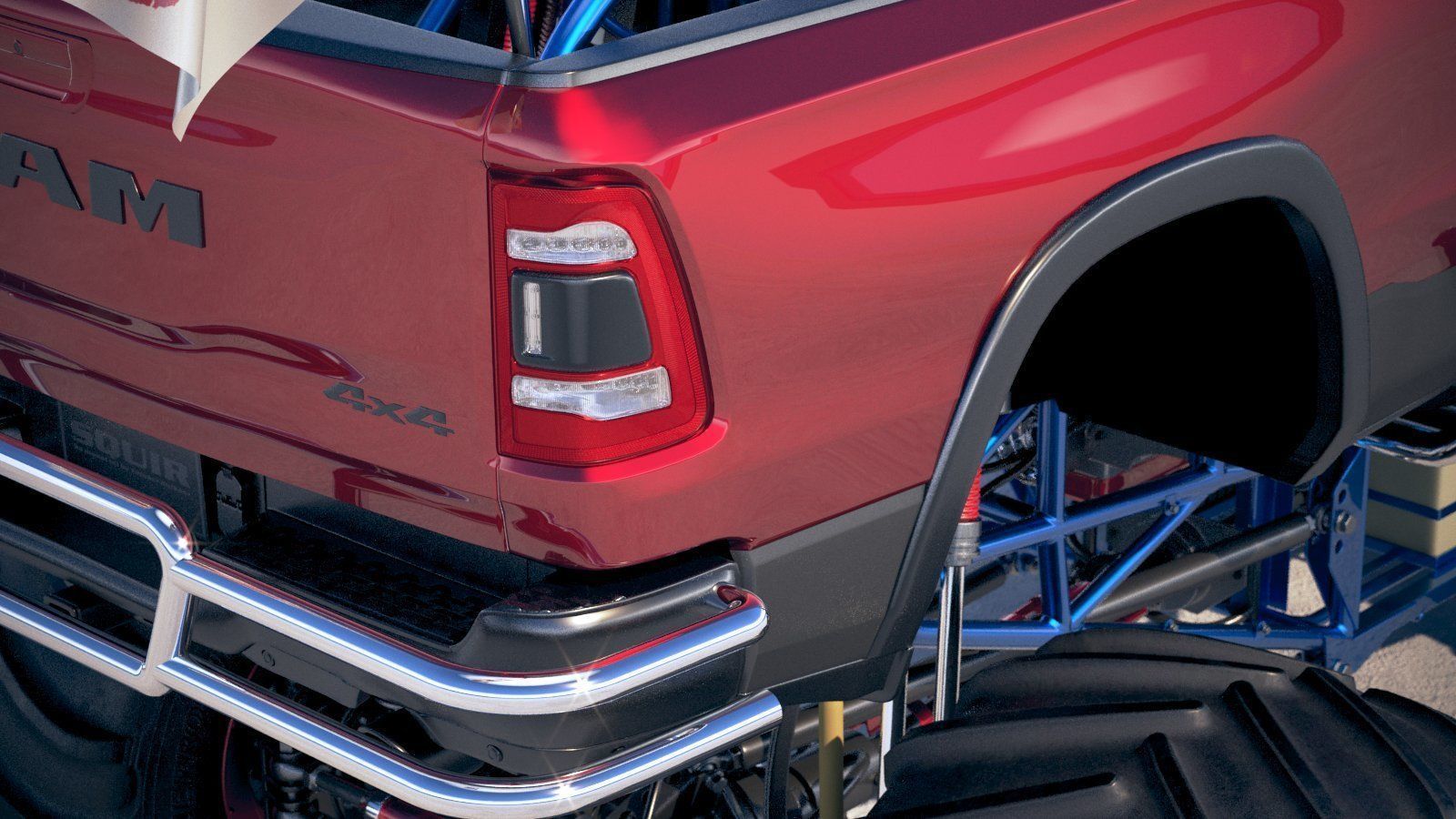 Dodge RAM 1500 Rebel 2019 Monstertruck 3D model_16