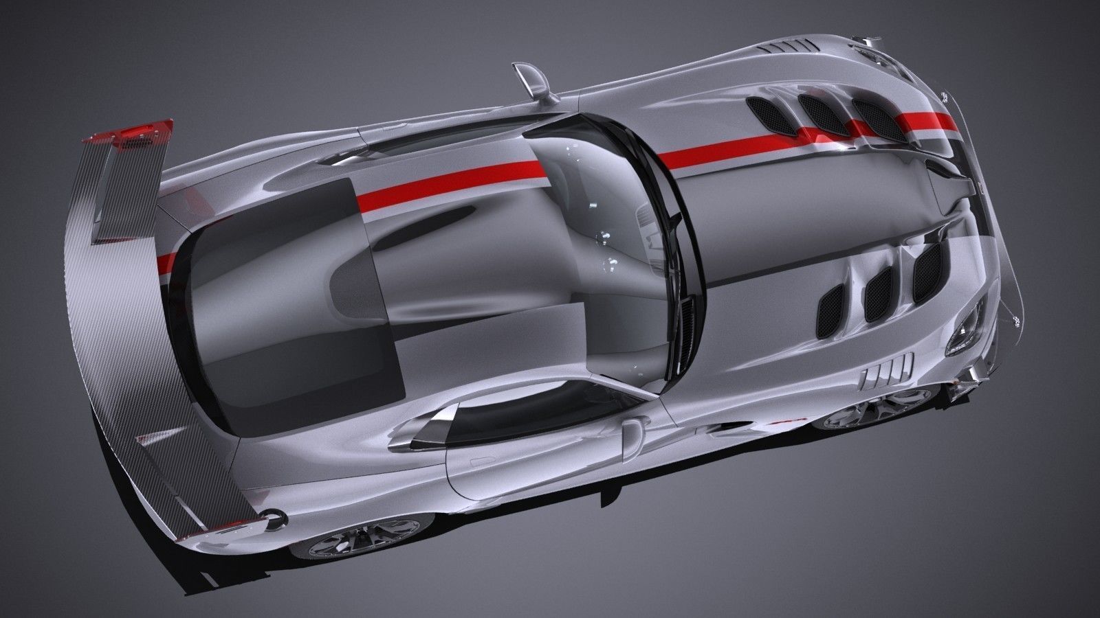 LowPoly Dodge Viper ACR 2016 Low-poly 3D model_7