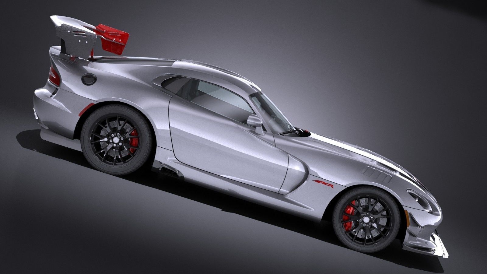 LowPoly Dodge Viper ACR 2016 Low-poly 3D model_6