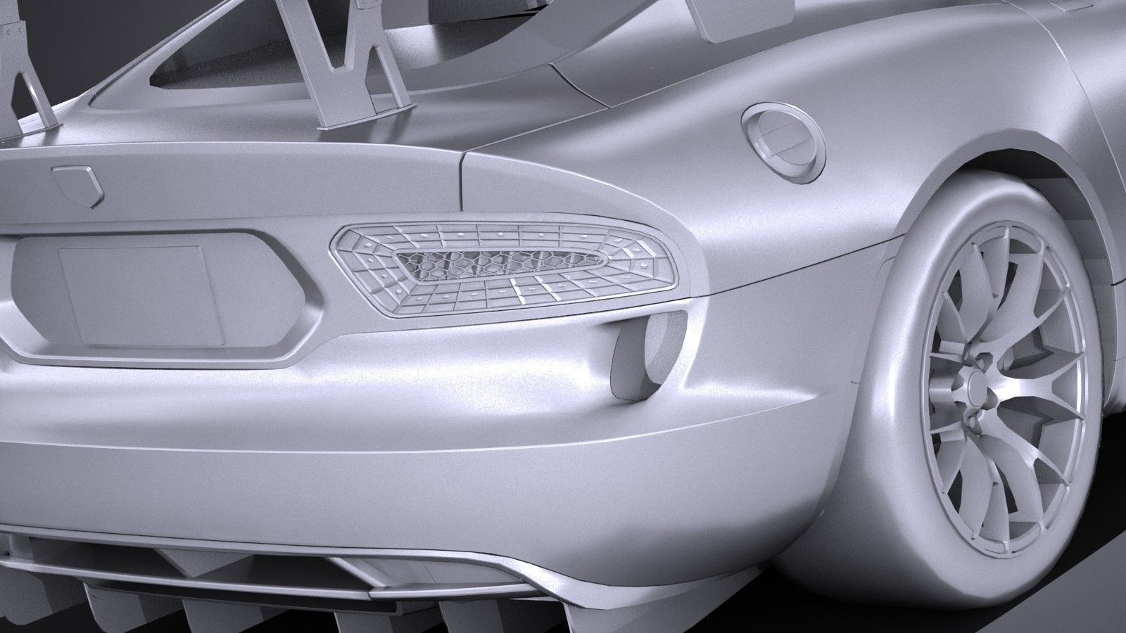 LowPoly Dodge Viper ACR 2016 Low-poly 3D model_11