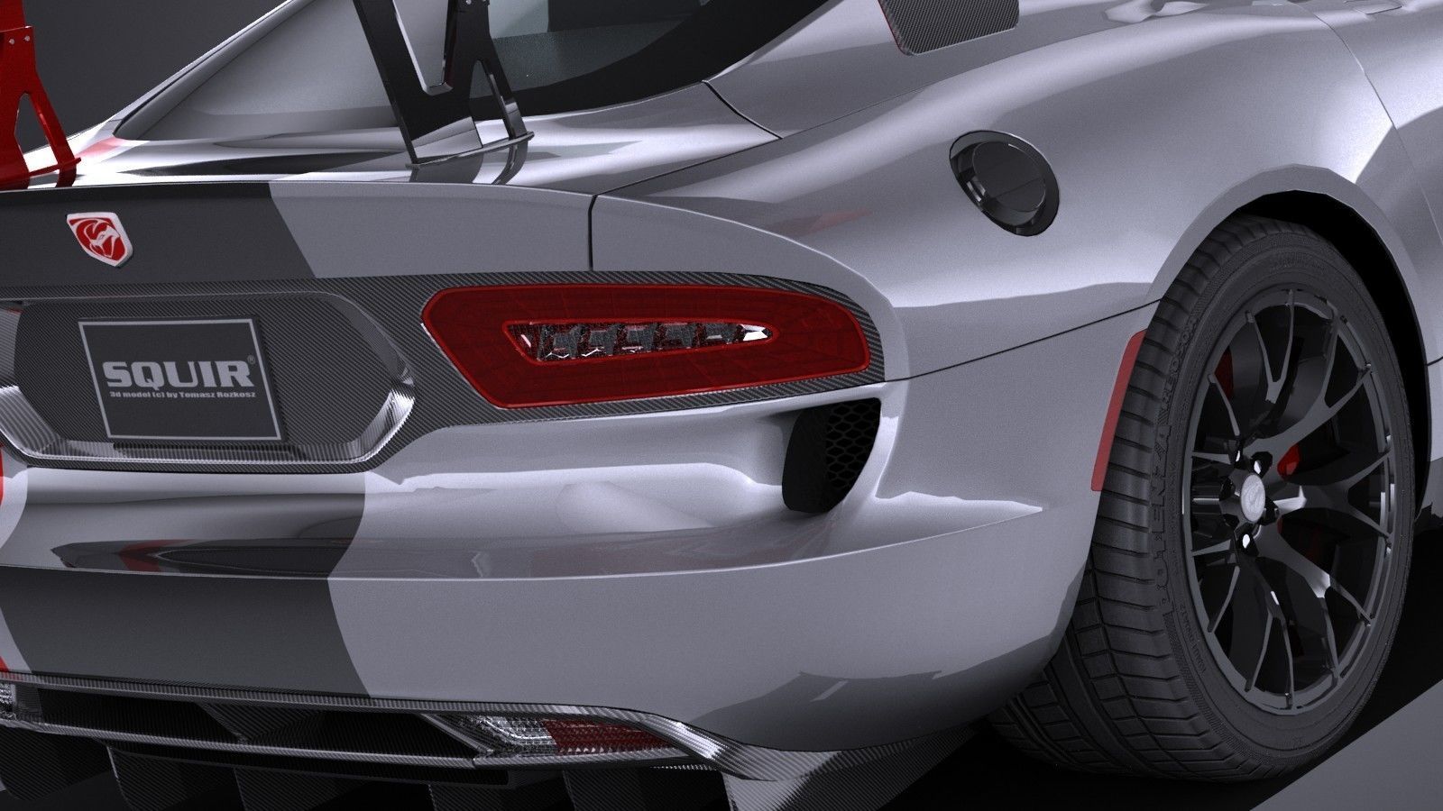 LowPoly Dodge Viper ACR 2016 Low-poly 3D model_3