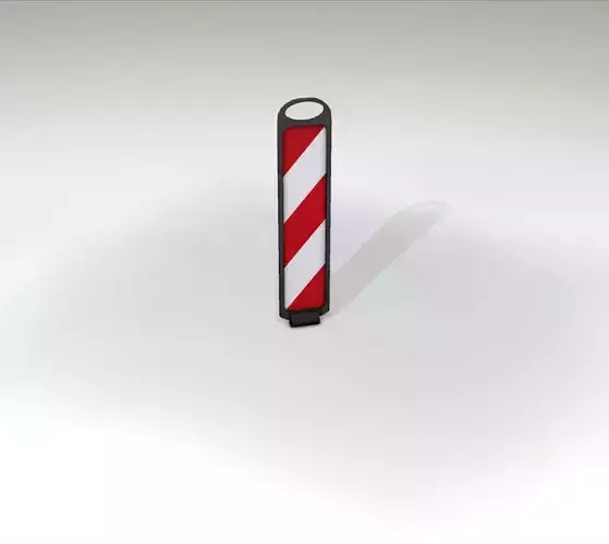 Yellow guide barrier 5 pointing right 628-10